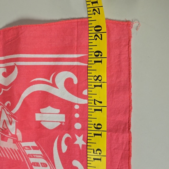 Harley-Davidson Pink / Coral Bandana with White Design - Picture 7 of 8